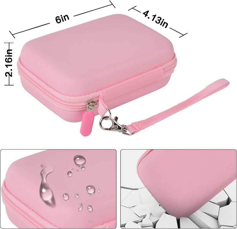 Comecase Case Compatible with Nelko P21/ for Phomemo D30 D35 Label Maker Machine, for JADENS D11/ for SUPVAN Mini Labeler Sticker, Labler Maker Storage for Tape&Accessories - Pink - Image 5